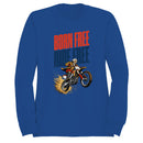 Born - Ride Free Patriotic Biker Sweatshirt