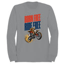 Born - Ride Free Patriotic Biker Sweatshirt