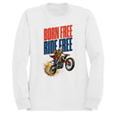 Born - Ride Free Patriotic Biker Sweatshirt