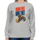 Born - Ride Free Patriotic Biker Women's Hoodie