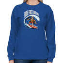 Ride Free Or Die Surf Patriotic Women's Sweatshirt