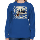 America Presidents Shark Fishing Women's Sweatshirt