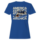 America Presidents Shark Fishing Women's T-shirt