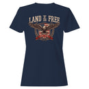 Women's T-shirt Land of the Free Eagle Shield 1776