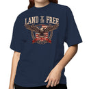 Women's T-shirt Land of the Free Eagle Shield 1776