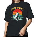 But Why Penguin Retro Sunset Women's T-shirt