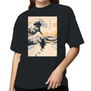 Nihilist Penguin Japanese Wave Women's T-shirt