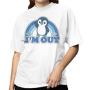 I'm Out Penguin Rainbow Humor Women's T-shirt
