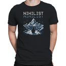 Nihilist Pixel Art Penguin Men's T-shirt