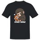 Cute Monkey Hug Illustration Men's T-shirt