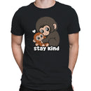 Cute Monkey Hug Illustration Men's T-shirt