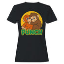 Punch Cartoon Monkey Hug Women's T-shirt