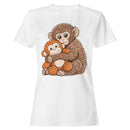 Cute Baby Monkey Plush Toy Women's T-shirt