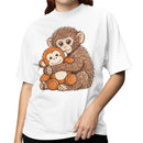 Cute Baby Monkey Plush Toy Women's T-shirt