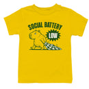 Social Battery Low Capybara Youth T-shirt