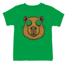 Capybara Face Youth's T-shirt with Cucumber Eyes