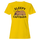 Sleepy Capybara Cute Animal Women's T-shirt