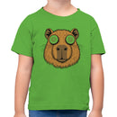 Capybara Face Toddler T-shirt with Cucumber Eyes