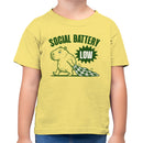Toddler's T-shirt - Social Battery Low Capybara Design