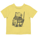 Capybara Knight Sword Shield Toddler T-shirt