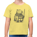Capybara Knight Sword Shield Toddler T-shirt