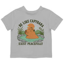 Toddler's T-shirt - Be Like Capybara, Exist Peacefully