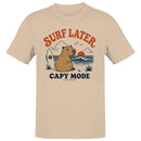 Surf Later Capy Mode Sunset Beach Men's T-shirt