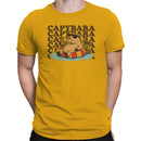 Men's T-shirt - Relaxing Capybara Floating Pool Island