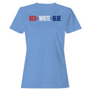 Women's T-shirt Red White Blue Because of the Brave