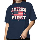 America First USA Flag Stars Women's T-shirt