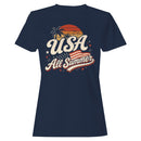 USA Retro Patriotic Sunset Women's T-shirt