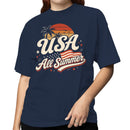 USA Retro Patriotic Sunset Women's T-shirt