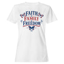 Faith Family Freedom Butterfly Women's T-shirt