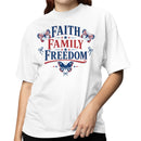 Faith Family Freedom Butterfly Women's T-shirt