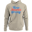 Women's Hoodie - Keep America Groovy Retro Patriotic