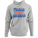 Peace Love America Retro Women's Hoodie