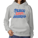 Peace Love America Retro Women's Hoodie