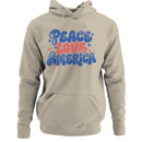 Peace Love America Retro Women's Hoodie