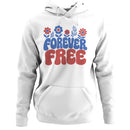 Forever Free Women's Hoodie - Retro Flower Typography