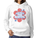 America The Beautiful Retro Flower Stars Hoodie