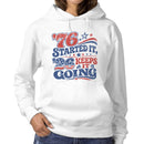 Patriotic Women's Hoodie - 76 Started It '26 Keeps It Going