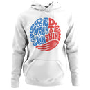 Women's Hoodie - Red White & Sunshine Retro Quote