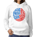 Women's Hoodie - Red White & Sunshine Retro Quote