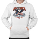 Men's Hoodie - America Land of Liberty Bald Eagle Flag