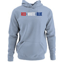 Men's Hoodie Red White Blue Because of the Brave