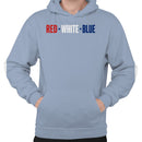 Men's Hoodie Red White Blue Because of the Brave