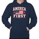 America First USA Flag Stars Men's Hoodie
