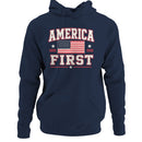 America First USA Flag Stars Men's Hoodie