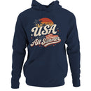 USA Retro Patriotic Sunset Men's Hoodie