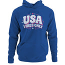 USA Vibes Only Men's Hoodie with Retro Stars